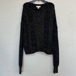 New Girls Harper Canyon black sparkle holiday sweater size XL